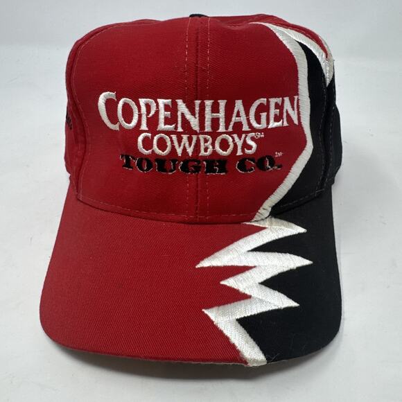 Copenhagen Cowboys Tough Co. Kati Headwear Adj. Sharktooth Red Hat U.S Tobacco